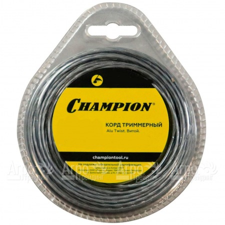 Корд триммерный Champion Alu Twist 3.0мм, 60м (витой)+нож  в Самаре