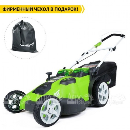 Газонокосилка аккумуляторная GreenWorks G-Max G40LM49DB 40V 49 см Twin Force (без батареи и зарядного устройства)  в Самаре