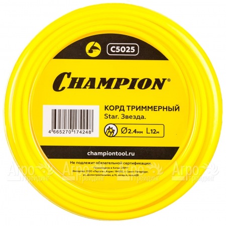 Корд триммерный Champion Star 2.4мм, 12м (звезда) в Самаре