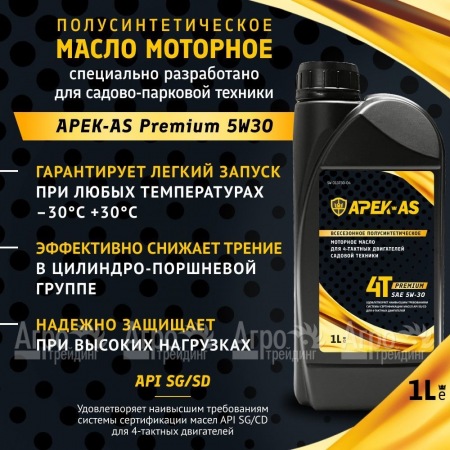 Масло моторное всесезонное полусинтетическое APEK-AS Premium 5W30 (1,0л.) для 4-х тактных двигателей в Самаре