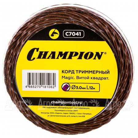 Корд триммерный Champion Magic 3мм, 12м (витой квадрат)  в Самаре