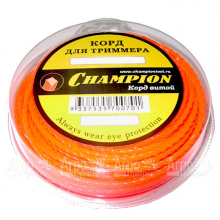 Корд триммерный Champion Twisted Square 2.4мм, 12м (витой квадрат) в Самаре