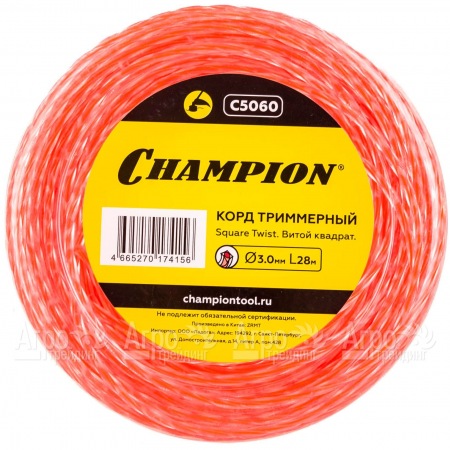 Корд триммерный Champion Square Twist Duo 3.0мм, 28м (витой квадрат)  в Самаре