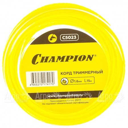 Корд триммерный Champion Star 1.6мм, 15м (звезда) в Самаре