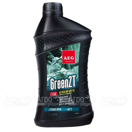 Масло синтетическое AEG Green HP 2T Motor Oil API TC 1 л для 2-х тактных двигателей  в Самаре