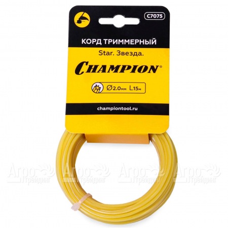 Корд триммерный Champion Star 2.0мм, 15 м (звезда) в Самаре