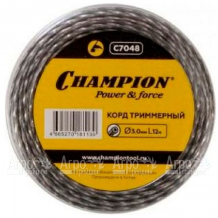 Корд триммерный Champion Tri-twist 3.0мм, 12м (витой треугольник)  в Самаре